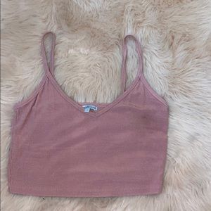 CR ribbed cropped tank